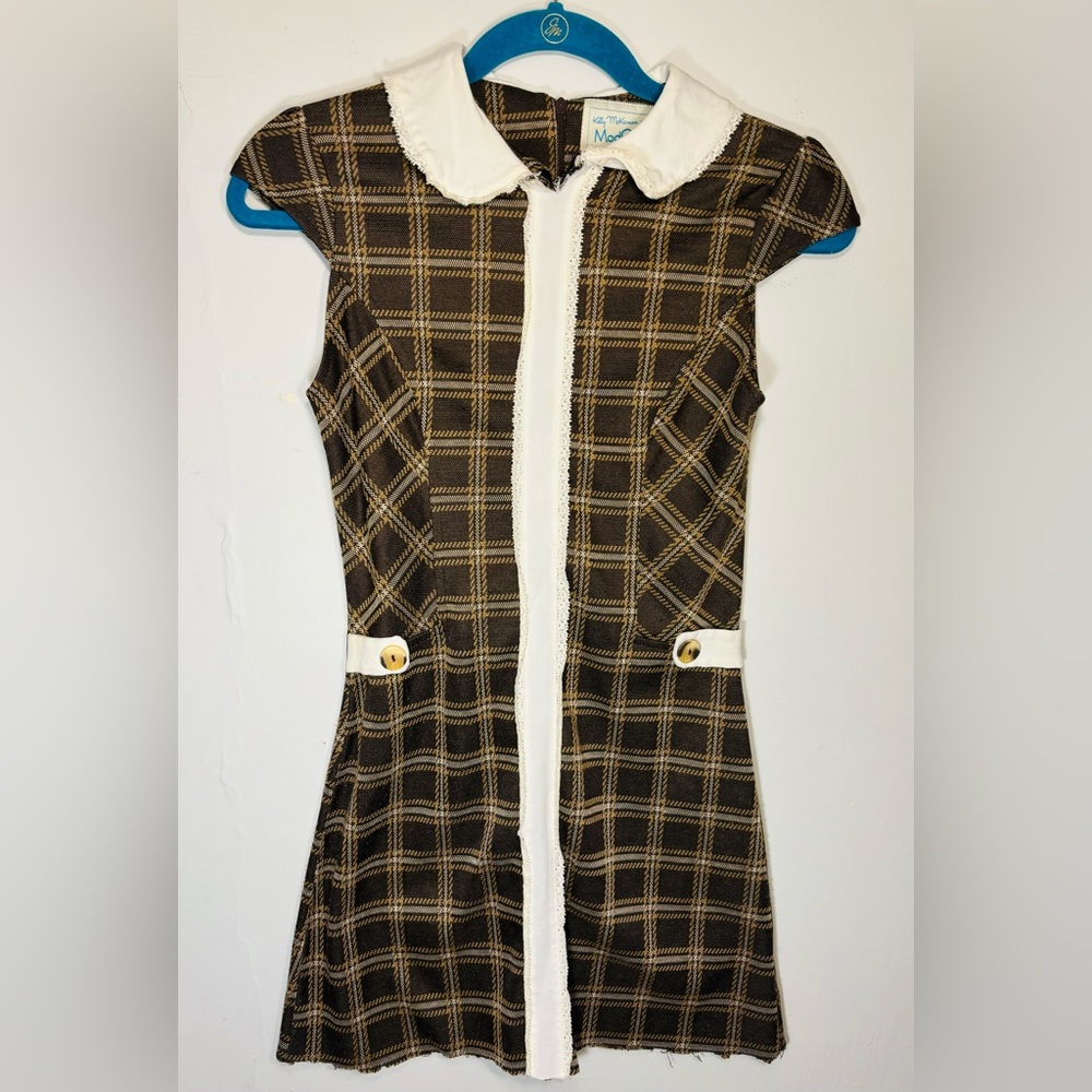 Vintage plaid baby doll dress